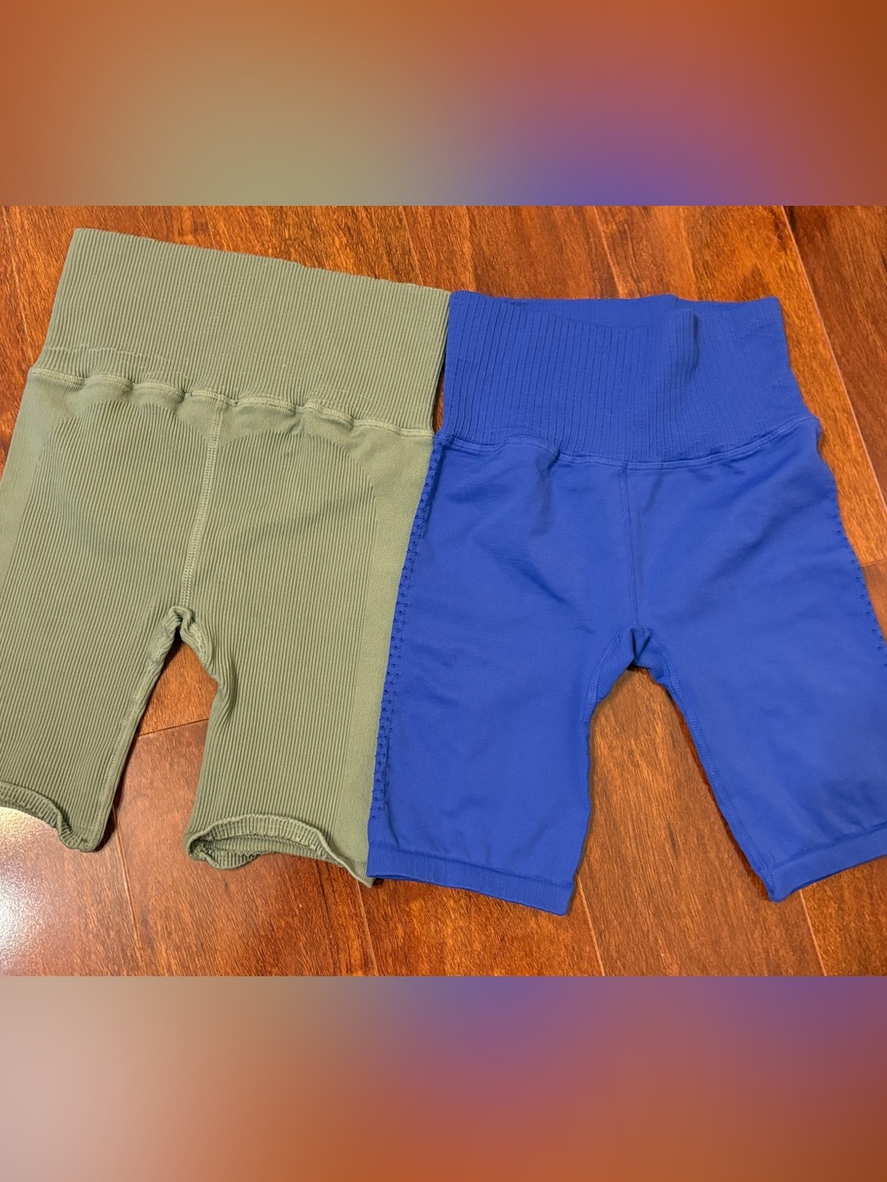 Free people movement size M/L Biker Shorts - Olive & Royal Blue